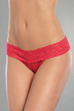 Wide Waistband Lace Thong