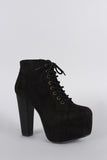 Speed Limit 98 Suede Lace Up Platform Booties