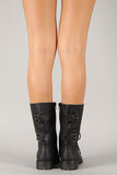 Lug-12N Zipper Round Toe Military Lace Up Boot