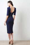 V-Back Midi Dress