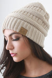 Solid Ridged Knit Beanie