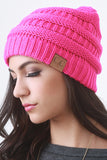 Solid Ridged Knit Beanie