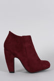 Bamboo Suede Round Toe Heeled Booties