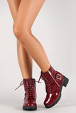 Lace Up Zipper Ankle Bootie