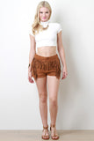 Solid Fringe Shorts