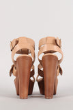 Breckelle Buckled Cage Open Toe Heel