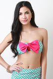 Chevron Bow Bandeau Top