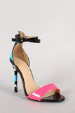 Snake Buckle Ankle Strap Open Toe Stiletto Heel