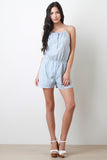 Vertical Ribbon Chambray Romper