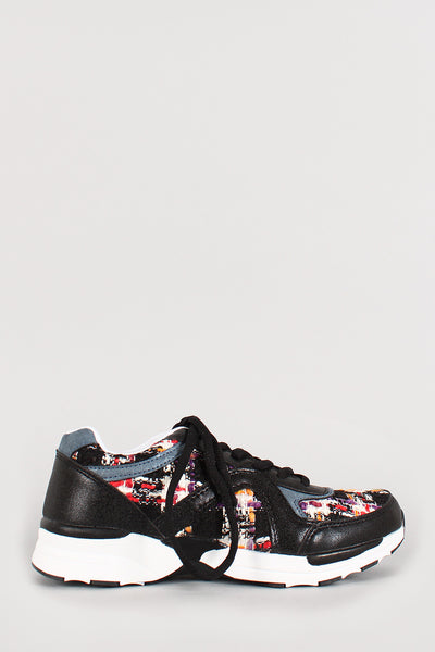 Misbehave Round Toe Lace Up Sneaker