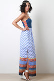 Strapless Denim Twofer Maxi