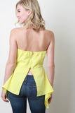 Coattail Strapless Top