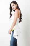 Coattail Strapless Top