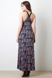 Colored Geo Print Maxi Dress