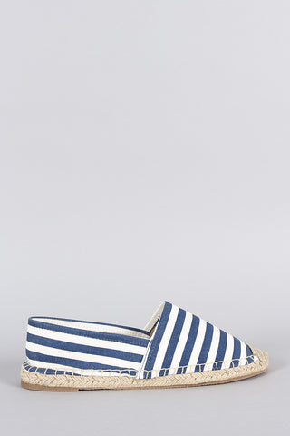 Breckelle Striped Espadrille Flat