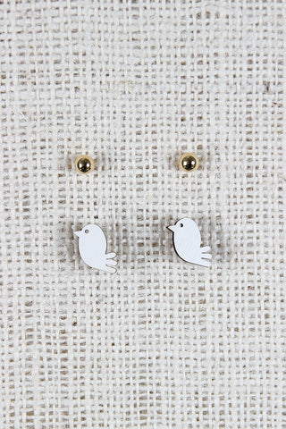 Birdie and Stud Earrings