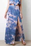 Tie Dye Chambray Maxi Skirt