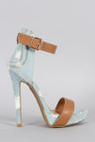 Shoe Republic LA Distressed Denim Platform Heel