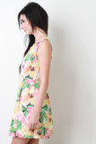 Box Pleat Floral Dress