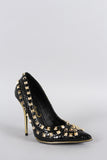 Privileged Snake Studded Pointy Toe Pump