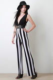 Striped Sleeveless Jumpsuit