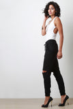 Knee Slit Jogger Pants