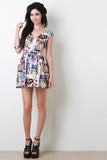 Comic Strip Sleeveless Dress