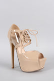 Liliana Patent Lucite Platform Heel