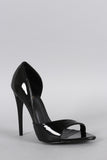 Patent Dorsay Open Toe Pump