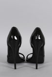 Patent Dorsay Open Toe Pump