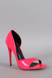 Neon Dorsay Open Toe Pump