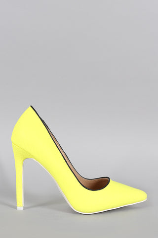 Liliana Neon Snake Pointy Toe Pump