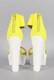 Wild Diva Lounge Neon Chunky Platform Heel