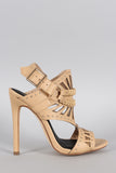 Liliana Cutout Harness Open Toe Heel