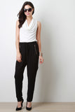 Two Tone Cowl Neck Jumpsuit