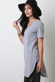 V Neck Short Sleeve Top