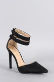 Liliana Pointy Toe Double Ankle Strap Stiletto Pump