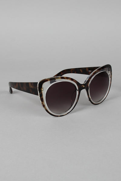 Two-Tone Cat Eye Sunglasses