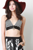 Striped Longline Bralette Top