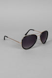 Color Trim Aviator Sunglasses