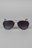 Color Trim Aviator Sunglasses