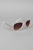 Color Trim Aviator Sunglasses