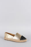 Dollhouse Metallic Toe Cap Espadrille Flat