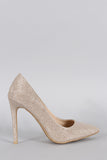 Anne Michelle Glitter Pointy Toe Pump