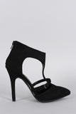 Delicious Suede T-Strap Pointy Toe Pump