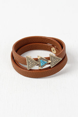 Aztex Triple Triangle Wrap Bracelet