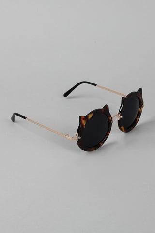 Cat Ears Round Sunglasses