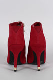 Qupid Suede Slanted Pointy Toe Stiletto Booties