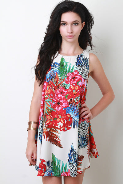 Hibiscus Tropic Shift Dress