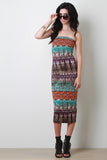 Bohemian Print Midi Dress